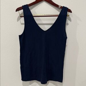 Women's Navy Blue Sleeveless Top